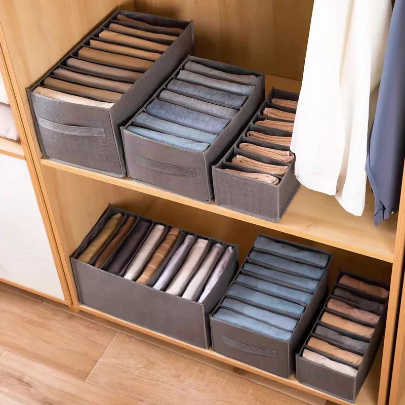 Closet Clothes Organizer Box - Cabinet Drawer Storage for Pants, Jeans, T-Shirts & Underwear, Everstock