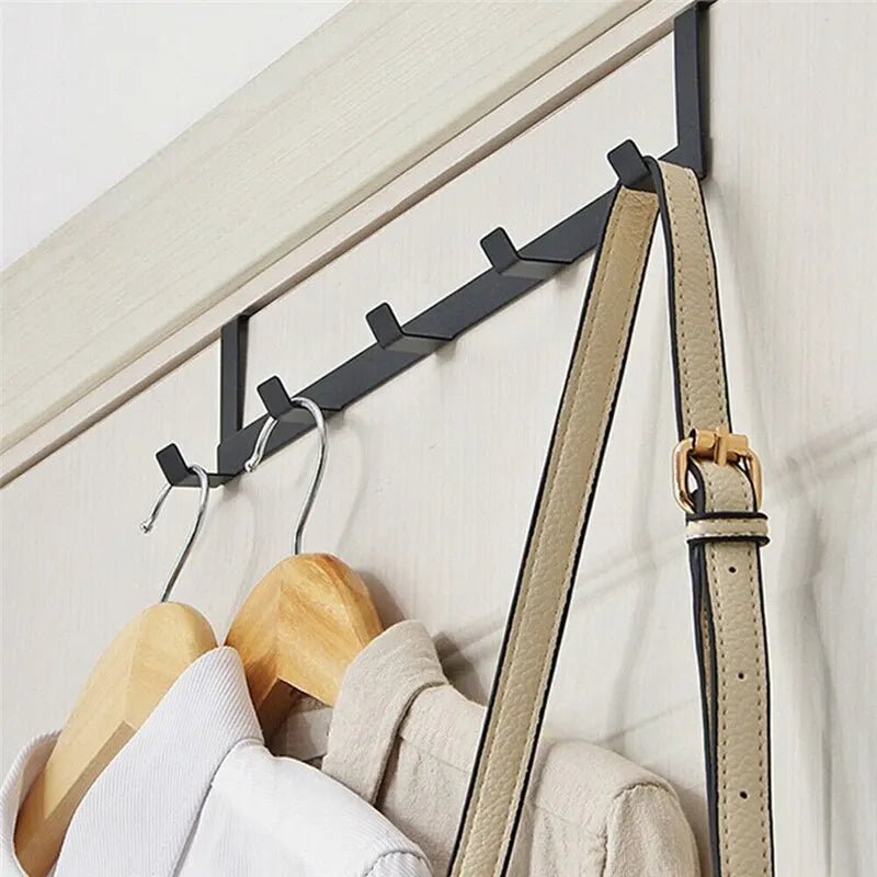 5-Hook Over-The-Door Organizer - Coat, Towel & Hat Rack for Bathroom & Bedroom Doors, Everstock