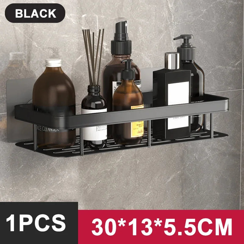 Aluminum Alloy Wall Shelf - No-Drill Shower Storage Organizer for Bathroom, Everstock