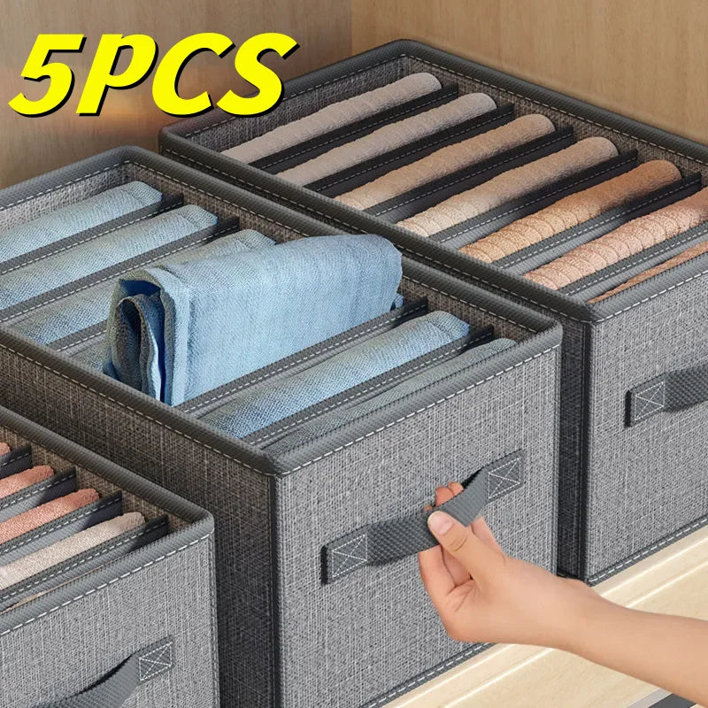 Closet Clothes Organizer Box - Cabinet Drawer Storage for Pants, Jeans, T-Shirts & Underwear, Everstock