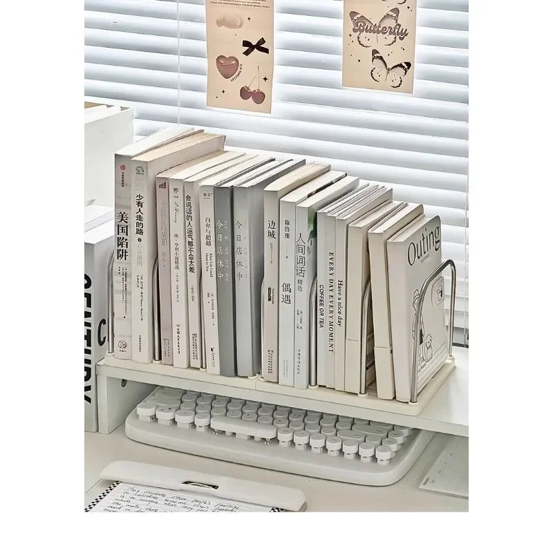Desktop Bookshelf - Minimalist Desk Organizer Shelf with Non-Slip Base for Books, Files and Study Desks, Everstock