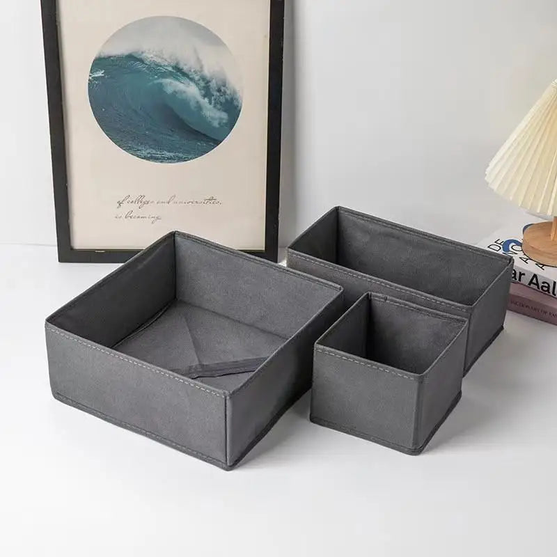 Clothes Storage Basket - Lightweight Plastic and Polyester Drawer Organizer for Underwear, Socks and T-Shirts, Everstock