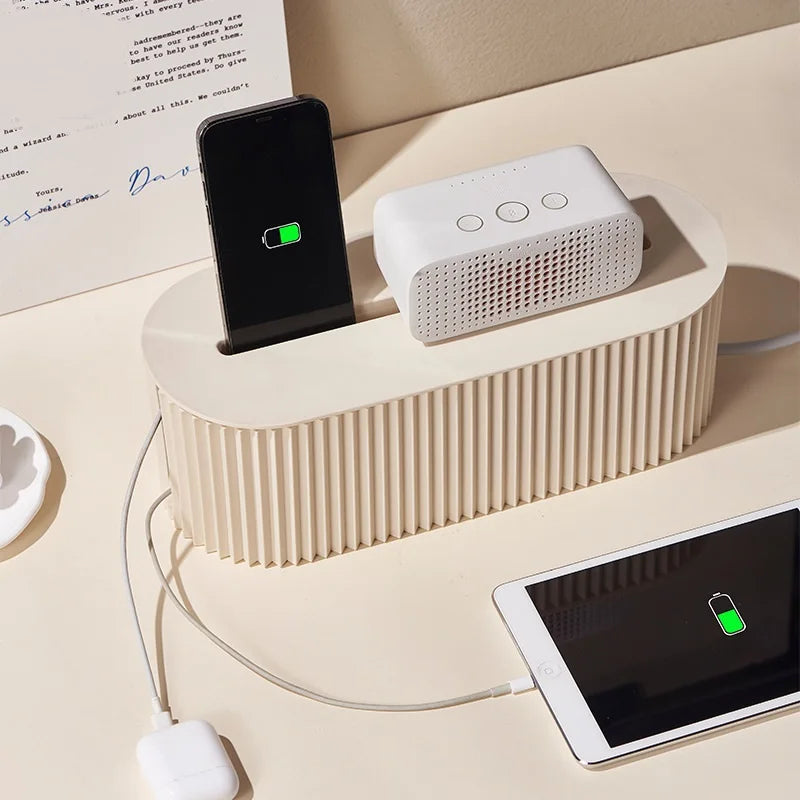 Socket & Cable Management Box - Household Organizer for Power Strips & Data Cables, Everstock