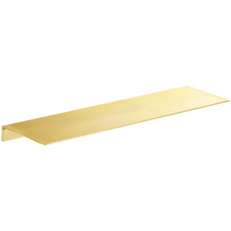 Brushed Gold Wall Shelf - Rectangular Hanging Storage Shelf for Bathroom Decor, Everstock
