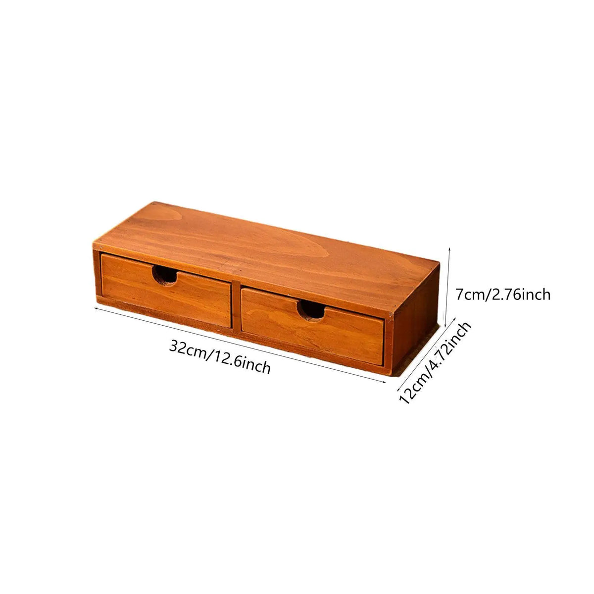 Desk Organizer with Drawer - Rustic Wood Storage Box with Coffee Pod Holder for Entryway, Dresser & Desktop, Everstock