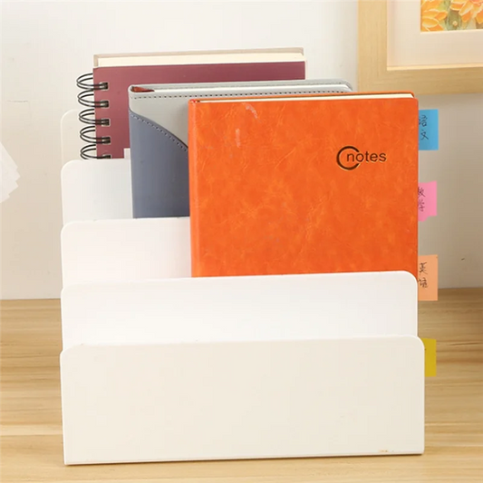4-Section Desktop File Organizer - Folder Sorter for Mail, Stationery and Electronics, 22.7 x 17.7 x 17.7 cm, Everstock