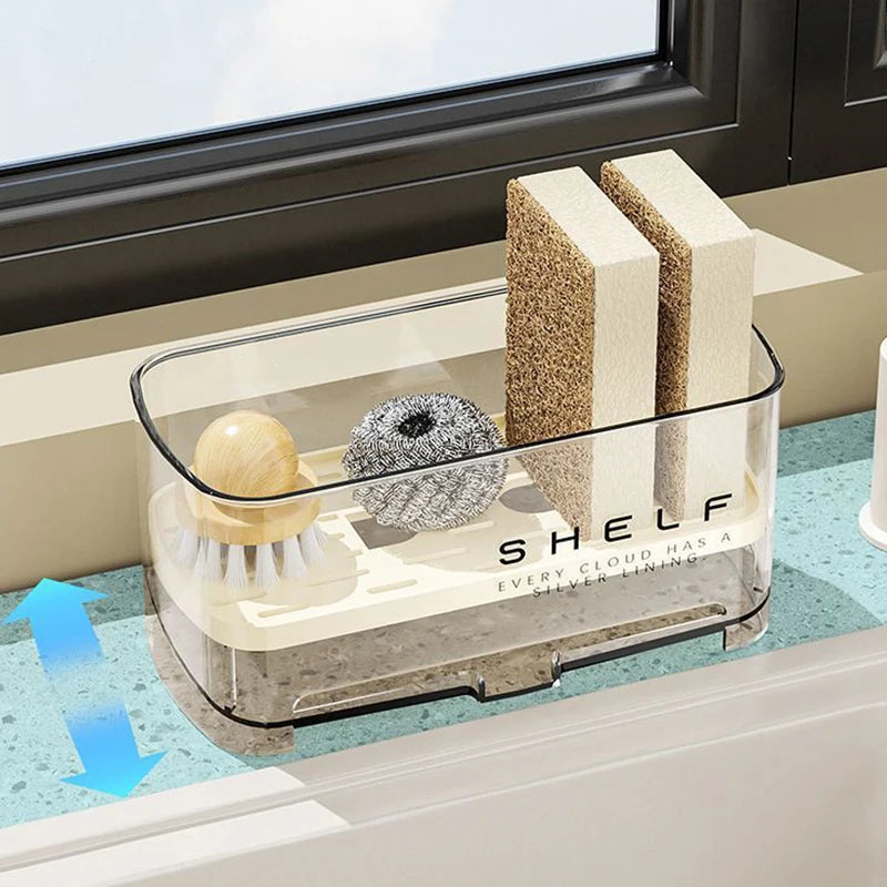 Sink Drain Rack Organizer - Waterproof Sponge & Dishcloth Holder for Kitchen Sink Storage, Everstock