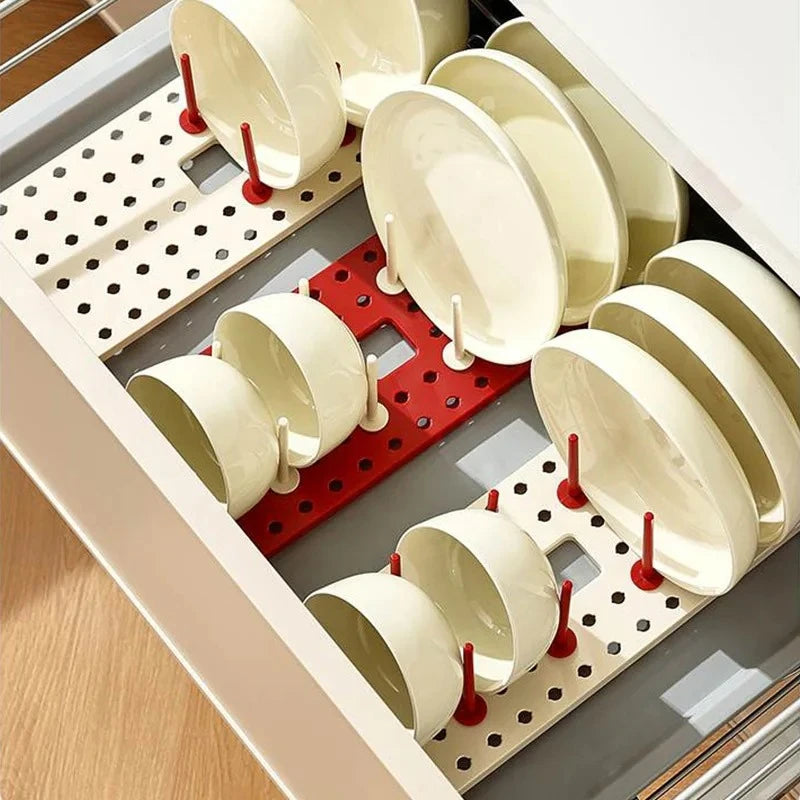 Expandable Dish Drying Rack - Telescopic BPA-Free Plate & Bowl Drainer for Sink and Countertop, Kitchen, Everstock