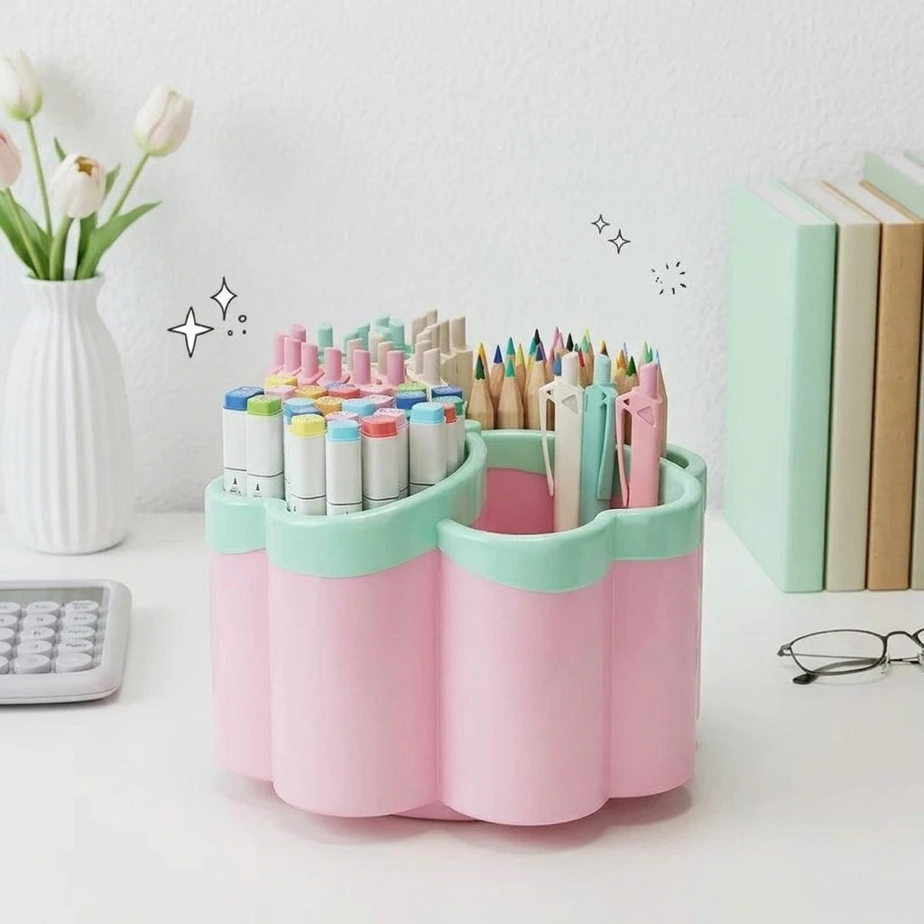 Multi-Compartment Desktop Organizer - Plastic Desk Organizer Tray for Stationery, Pens and Small Desk Goods, Everstock