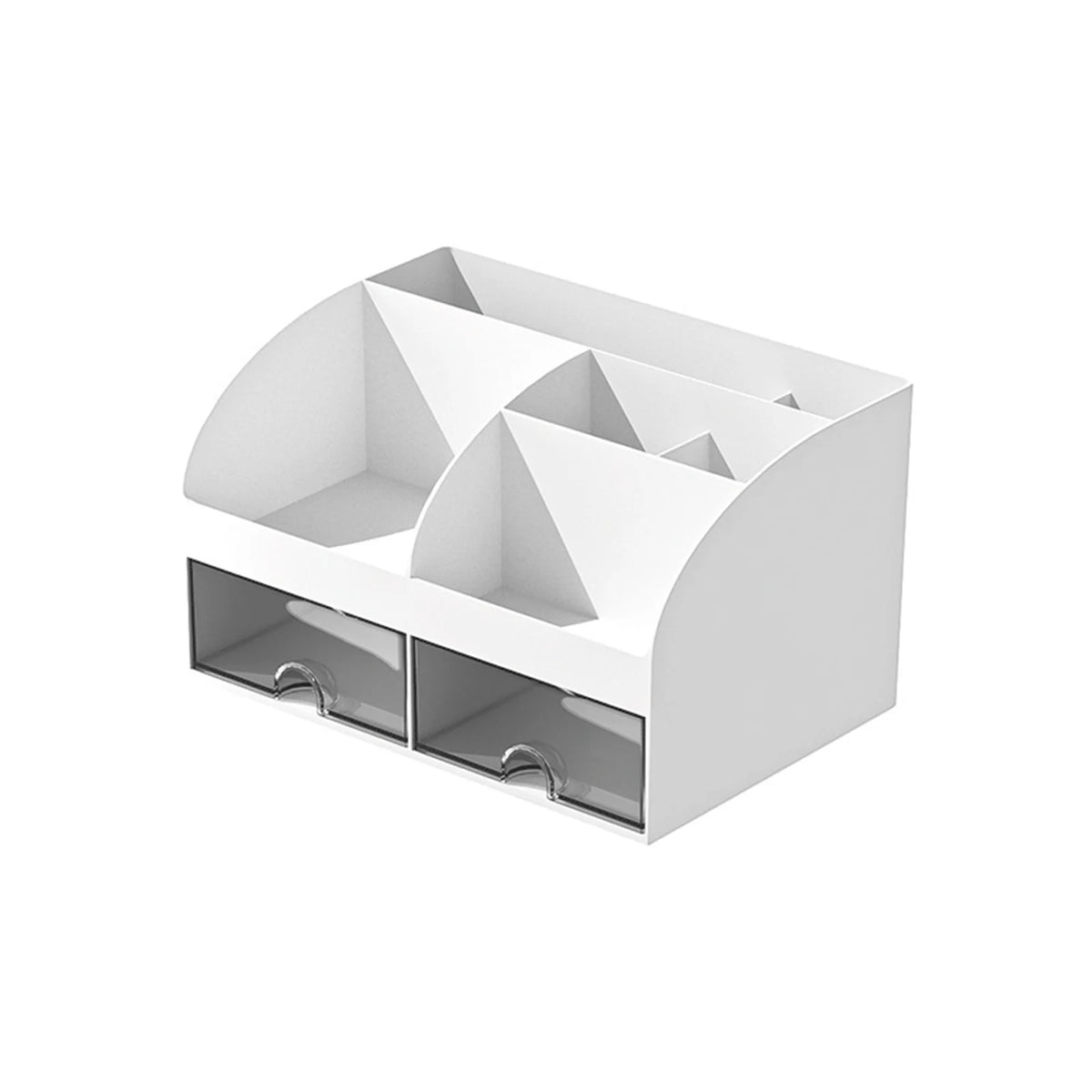Multi-Layer Desk Organizer - Clear Plastic Pen and Pencil Storage Box with Stacked Bins for Office and School, Everstock