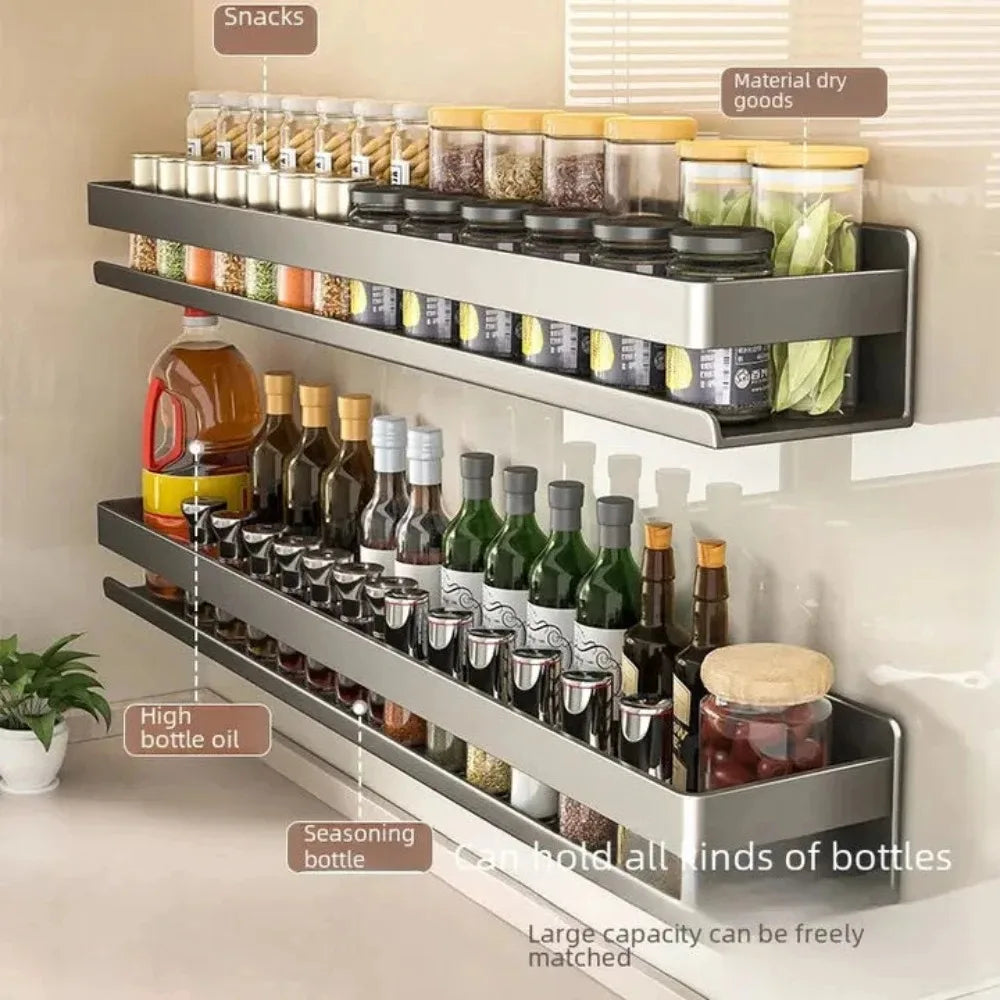 No-Drill Bathroom Shelf - Wall Mount Makeup & Shampoo Storage Rack for Kitchen & Bathroom, Everstock