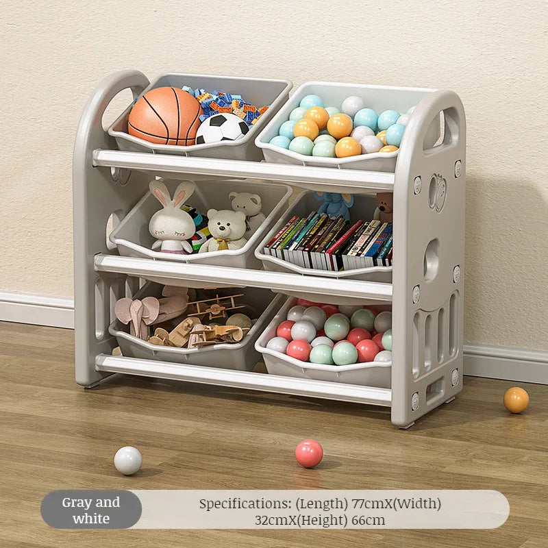 Kids Toy Storage Bookshelf Cabinet - 6-9 Compartment Plastic Organizer for Books, Toys & Sundries, Everstock