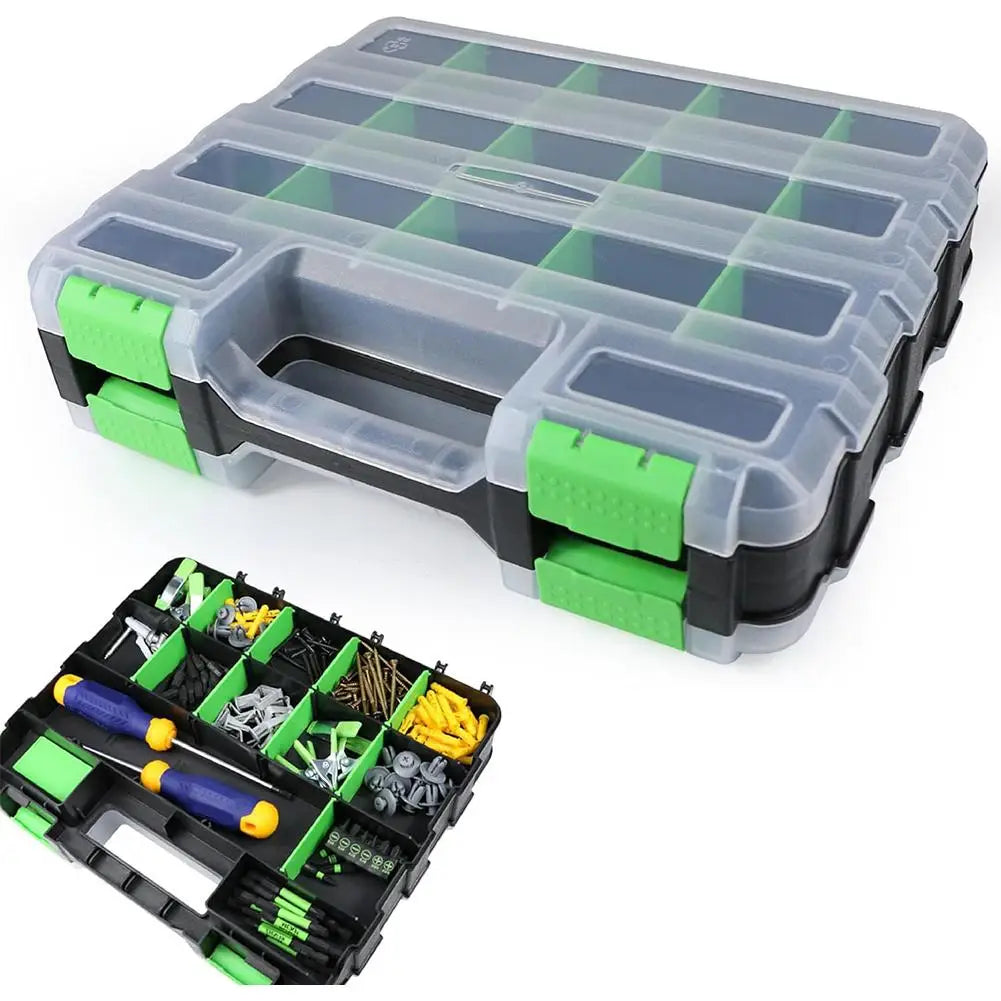 Hardware Storage Organizer Box - 34 Compartments with Dividers for Screws, Nuts & Bolts, Everstock