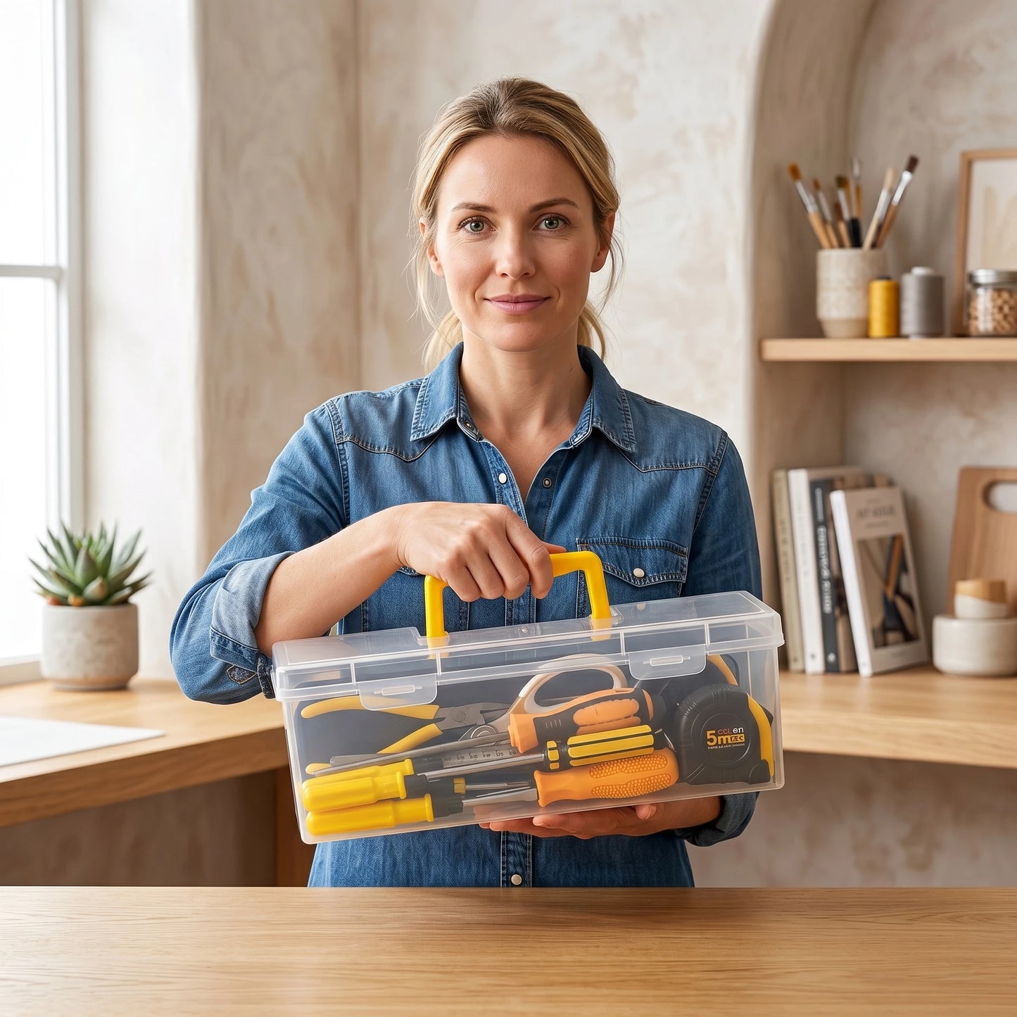 Hardware Organizer Tool Box - Compartment Storage for Screws, Nuts, Bolts & Nails, Garage & Workshop, Everstock