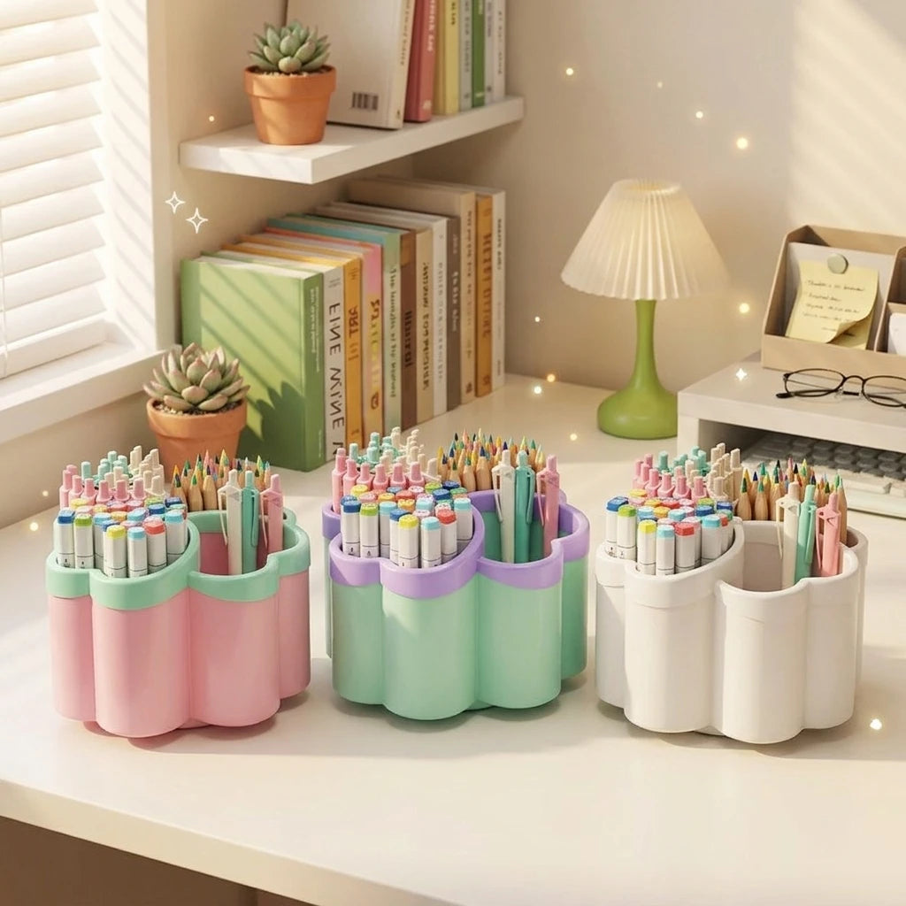 Multi-Compartment Desktop Organizer - Plastic Desk Organizer Tray for Stationery, Pens and Small Desk Goods, Everstock