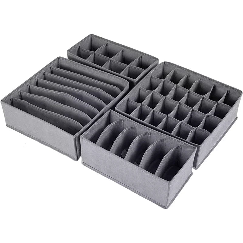 Wardrobe Drawer Organizer Set - Foldable Fabric Dividers for Clothing, Underwear, Socks & Bra Storage, Everstock