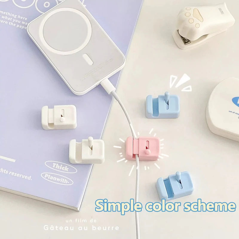 Desk Edge Cable Clip - No-Drill Cord Holder for Charging Cables and Data Wires at the Desk, Everstock