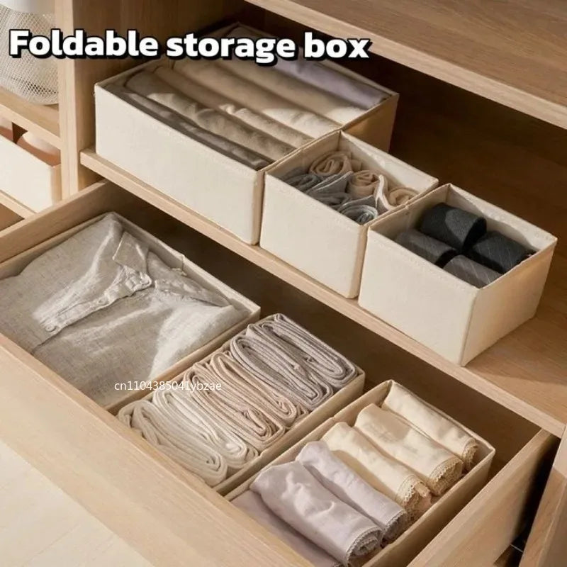 Foldable Wardrobe Storage Box - Cabinet Drawer Organizer for Underwear, Bras, Socks & Pants, Everstock