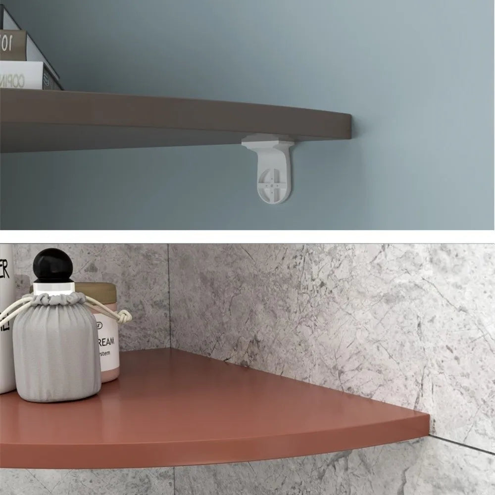 Corner Shelf Wall Mount - Waterproof PVC Quarter-Circle Floating Shelf for Bathroom & Kitchen, Everstock