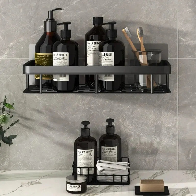 No-Drill Wall Shelf - Makeup & Shampoo Storage Organizer for Shower and Bathroom, Everstock