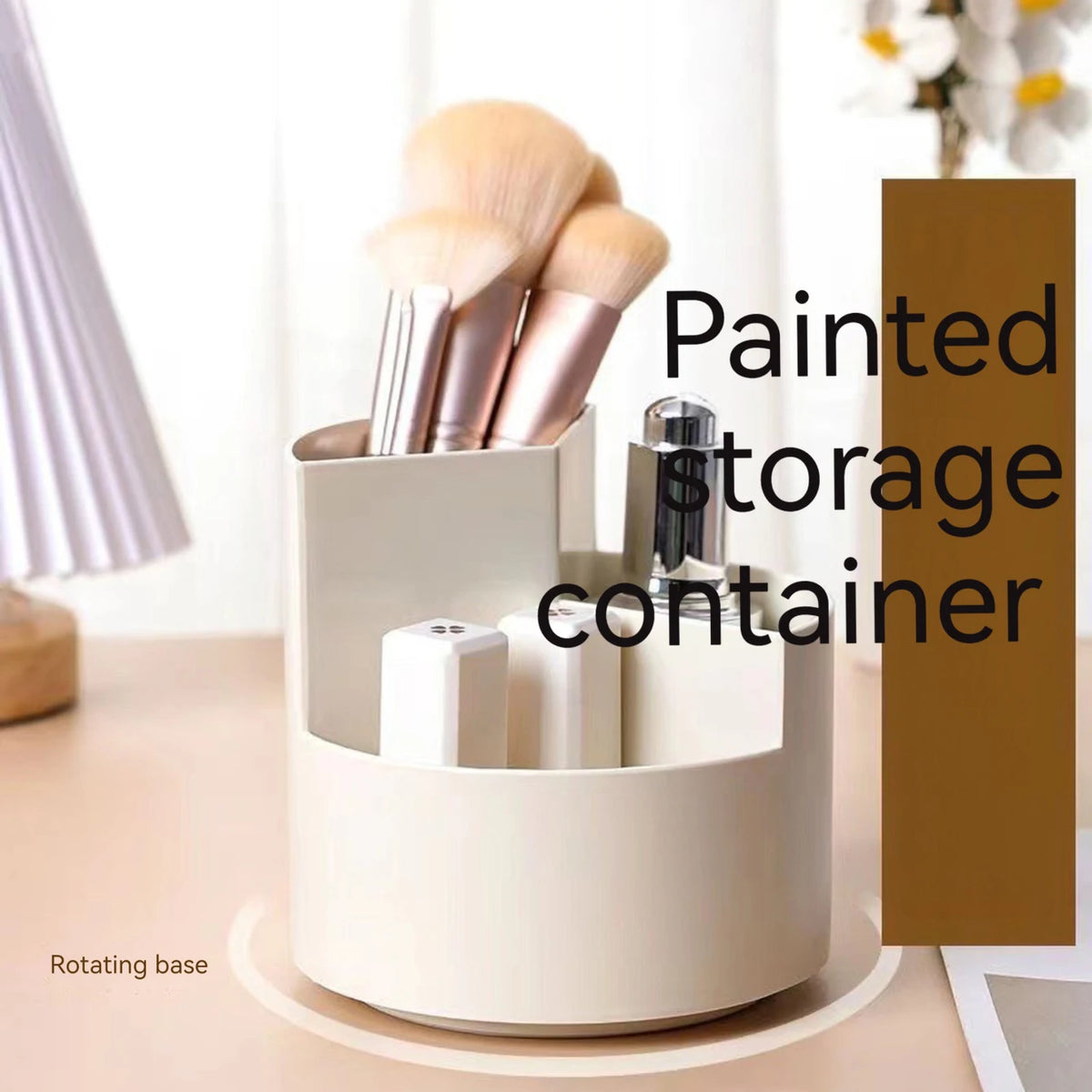 Desk Organizer Caddy - Multi-Compartment Desktop Storage Box for Remote Controls, Pens and Cosmetics, Everstock