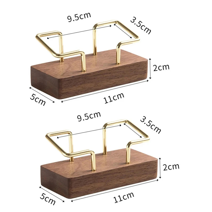 Wooden Business Card Holder - Desktop Display Stand for Office & Reception Counter, Everstock