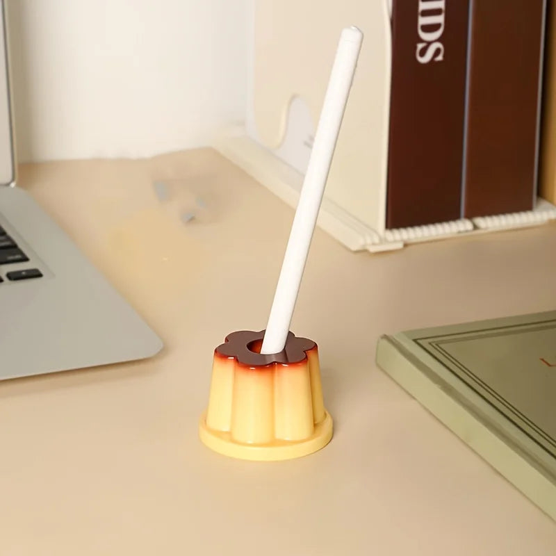 Novelty Pen Holder - Pudding Shape Desk Organizer Cup for Pens, Pencils and Brushes, Home Office Desk, Everstock