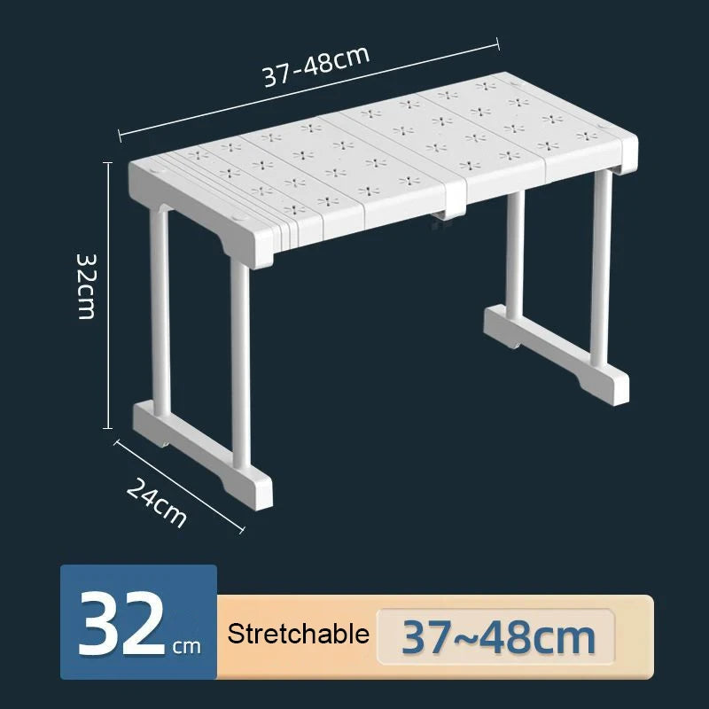 Telescopic Closet Shelf Divider - Punch-Free Stackable PP Wardrobe Organizer Rack for Shelves & Cabinets, Everstock