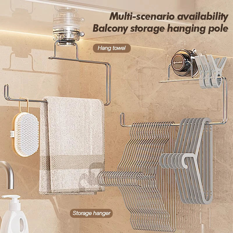 Suction Cup Storage Rack - No-Drill Wall-Mounted Tissue Holder for Bathroom & Kitchen, Everstock