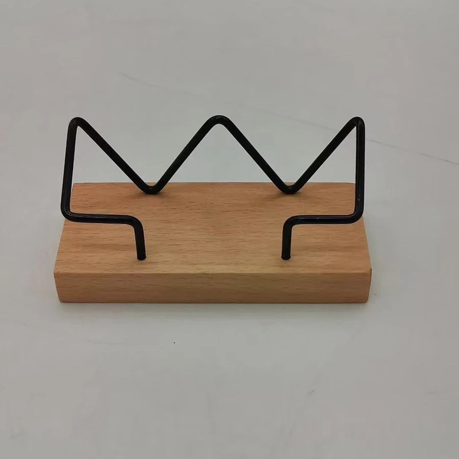 Wooden Business Card Holder - Desktop Display Stand for Office & Reception Counter, Everstock