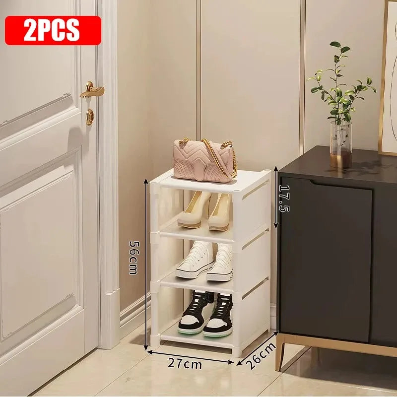 Stackable Shoe Rack Organizer - Non-Woven Fabric Shoe Storage with Steel Frame for Closet and Under-Bed, Everstock