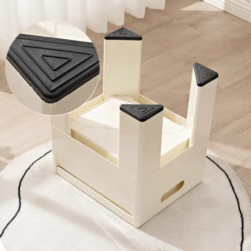 Narrow Storage Ottoman - Plastic Entryway Shoe Bench with Hidden Compartment, 100kg Load Capacity for Hallways, Everstock
