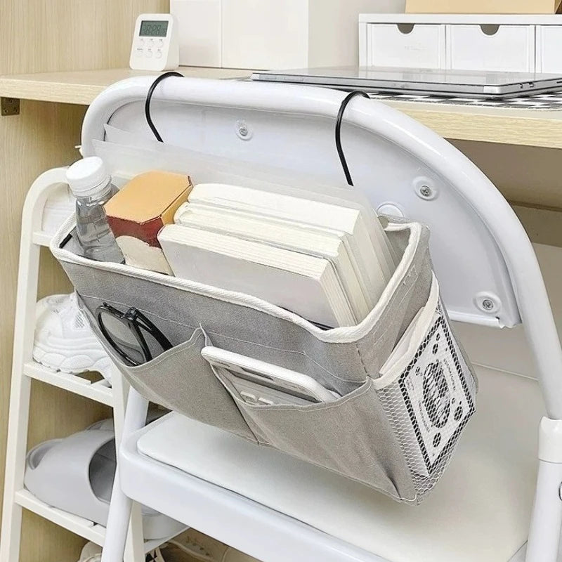 Bedside Hanging Basket - Soft Fabric Bunk Bed Caddy for Books, Phones and Remotes in Dorm Rooms, Everstock