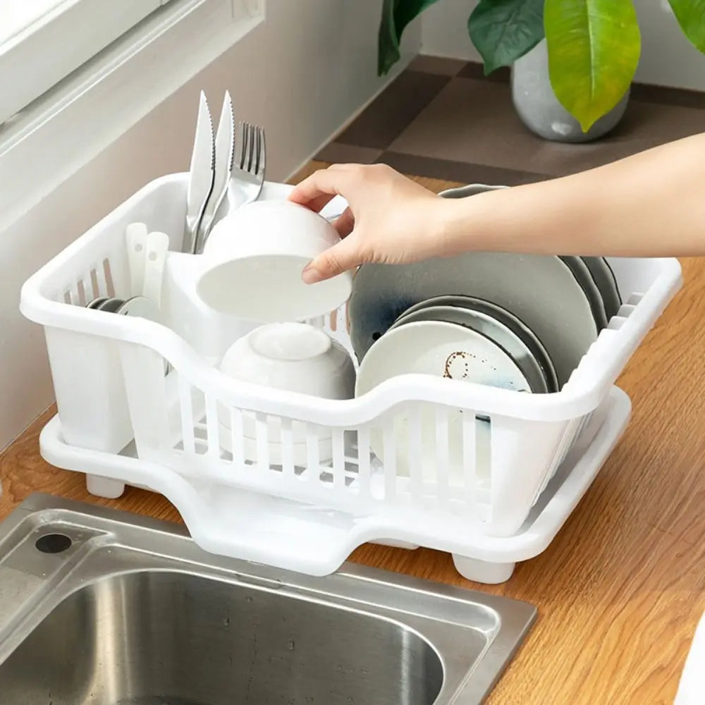 Cutlery Drainer Rack - Countertop Utensil Organizer with Drain Board for Chopsticks, Spoons & Dinnerware, Everstock