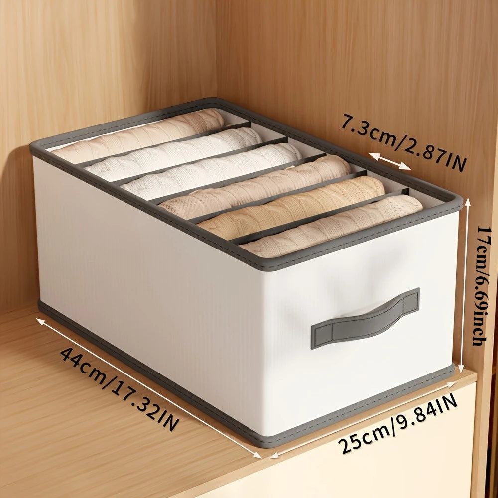Foldable Drawer Organizer - Partitioned Storage Box for Clothes, Underwear and Wardrobe Drawers, Everstock