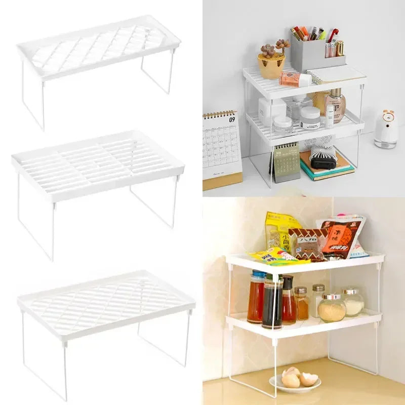 Adjustable Storage Shelf Rack - Multi-Tier Closet & Kitchen Organizer, Space-Saving Design, Everstock