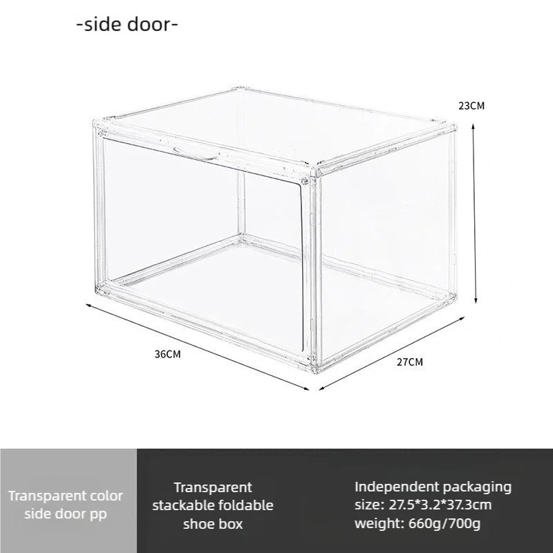 Stackable Shoe Storage Box - Clear Dustproof PP Plastic Shoe Box for Entryway and Closet Shoe Storage, Everstock