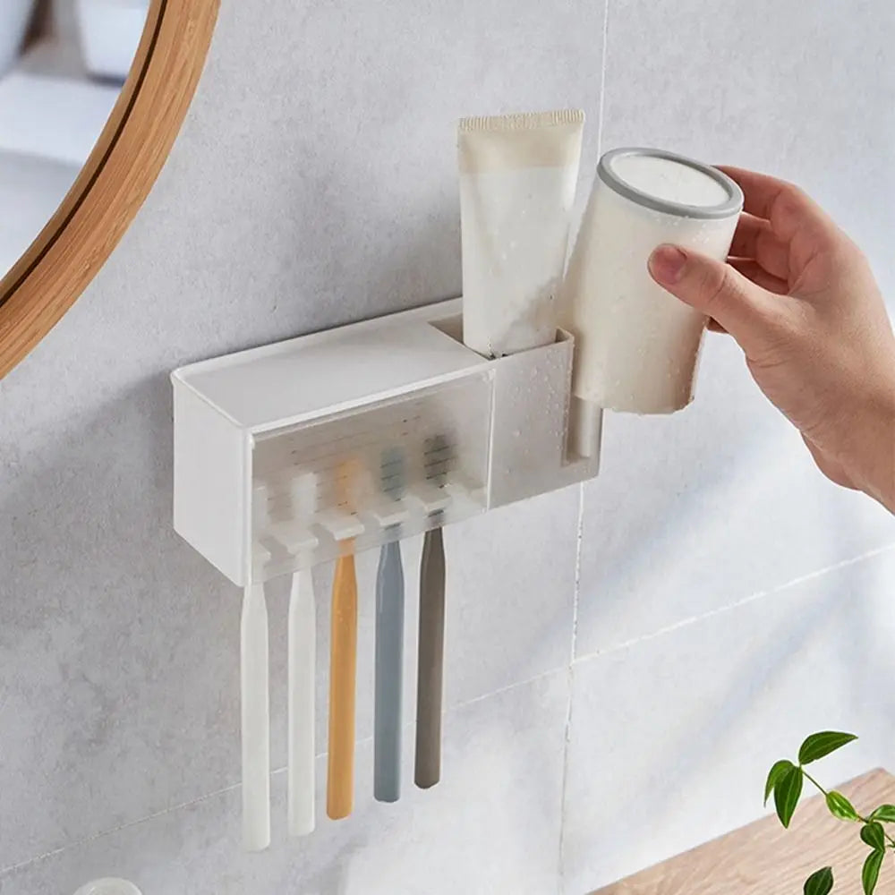 Suction Cup Toothbrush Holder - Wall-Mounted Toiletries Storage Rack, Everstock