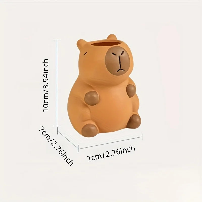 Desk Organizer Pen Cup - Capybara Shape Holder for Pens, Pencils and Makeup Brushes, Home Office Desk, Everstock