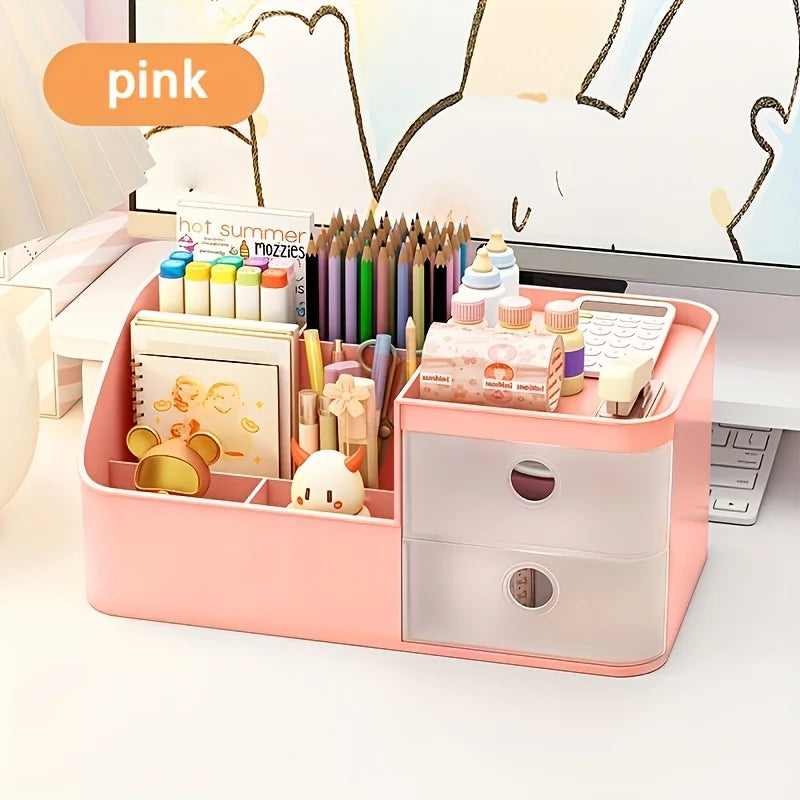 Large-Capacity Pen Holder Organizer - Desktop Storage for Desks & Drawers, Space-Saving, Everstock