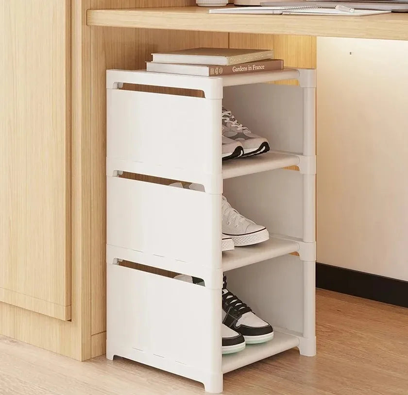 Stackable Shoe Rack Organizer - Non-Woven Fabric Shoe Storage with Steel Frame for Closet and Under-Bed, Everstock