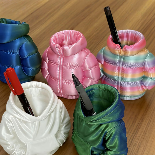 Desk Organizer Pen Holder - 3D Printed Hoodie Jacket Shape Stationery Cup for Office and Study Desks, Everstock