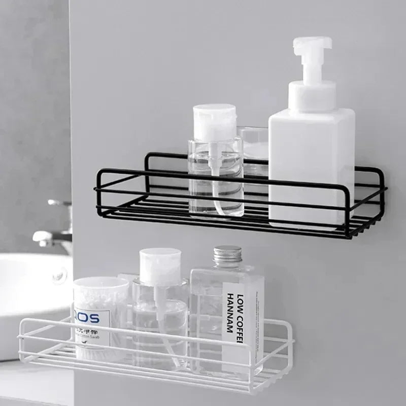 Wall-Mounted Corner Storage Shelf - Iron Shampoo Holder & Shower Drain Basket, Everstock