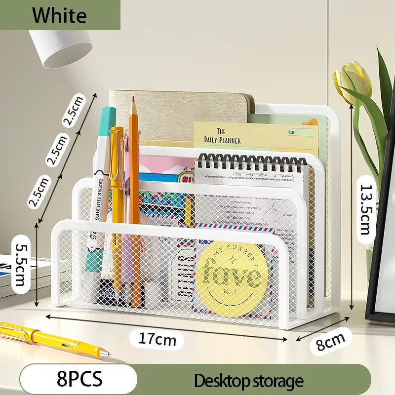 Desk Mail Organizer - Metal Mesh Letter Rack and File Holder for Documents, Folders and Paper, Home Office, Everstock