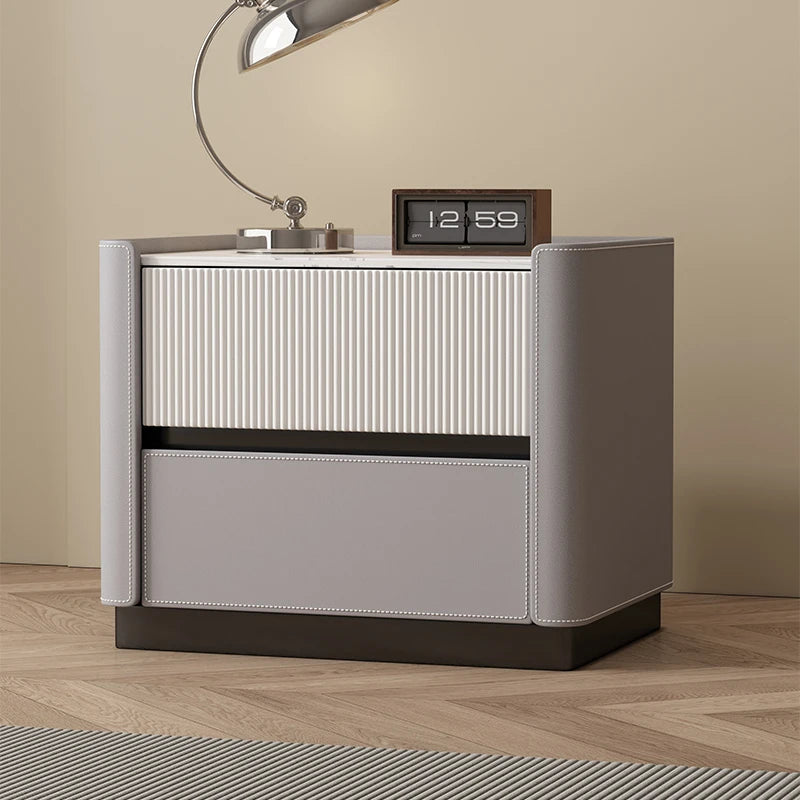 Bedside Nightstand with Storage - Minimalist Modern Bedroom Side Table, 45 x 40 x 50 cm, No Assembly Required, Everstock