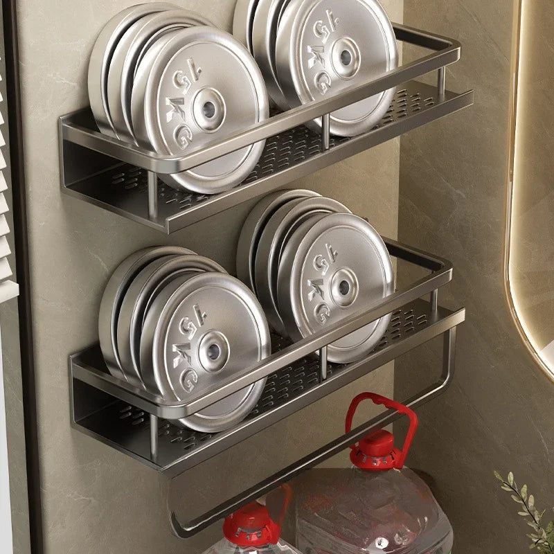 Non-Perforated Wall Storage Rack - Shower Gel Holder for Washbasin & Hand Washing Area, Everstock