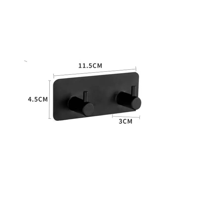 Stainless Steel Adhesive Key Hooks - No-Drill Wall Key Holder for Entryway, Hallway, Kitchen and Bathroom, Everstock