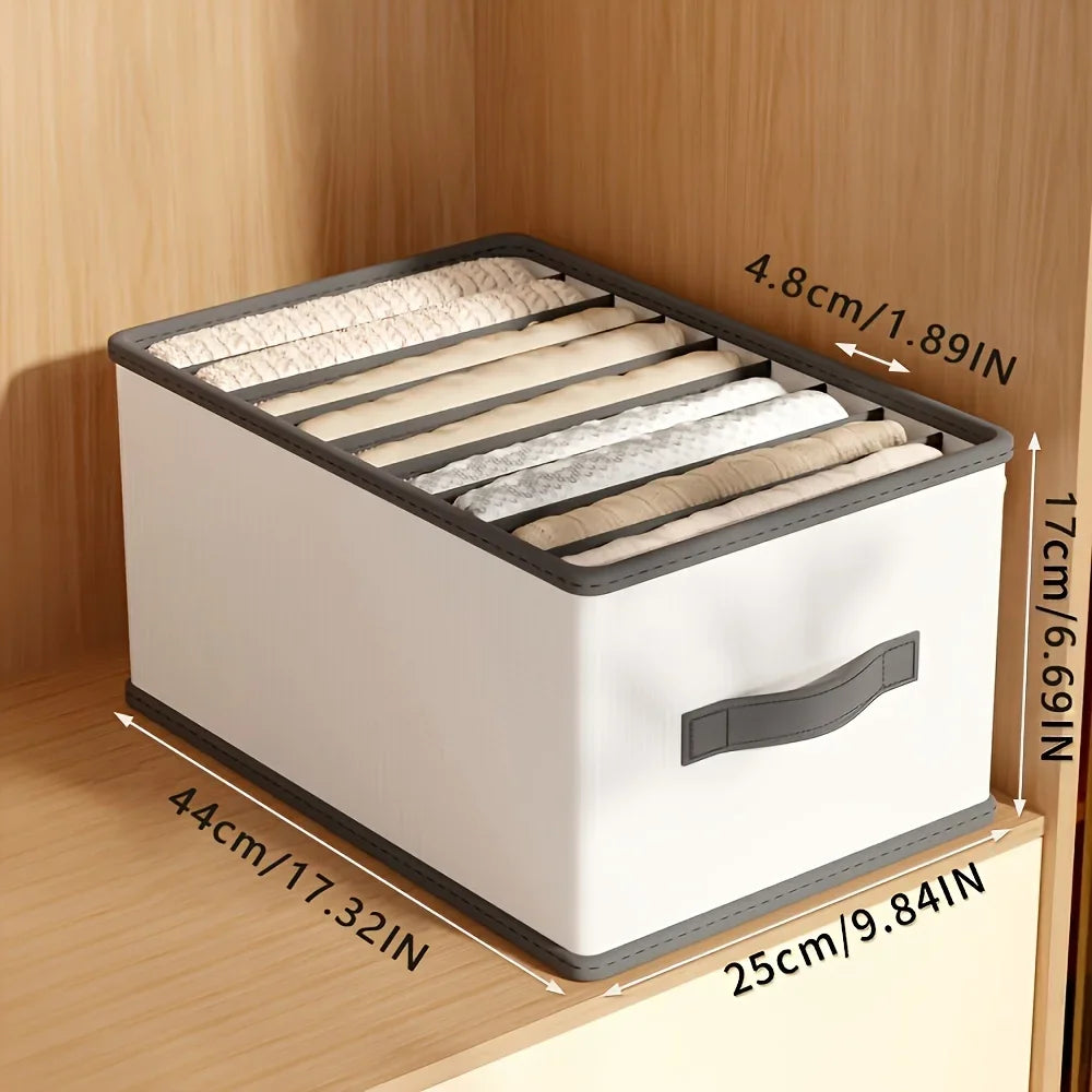 Foldable Drawer Organizer - Partitioned Storage Box for Clothes, Underwear and Wardrobe Drawers, Everstock