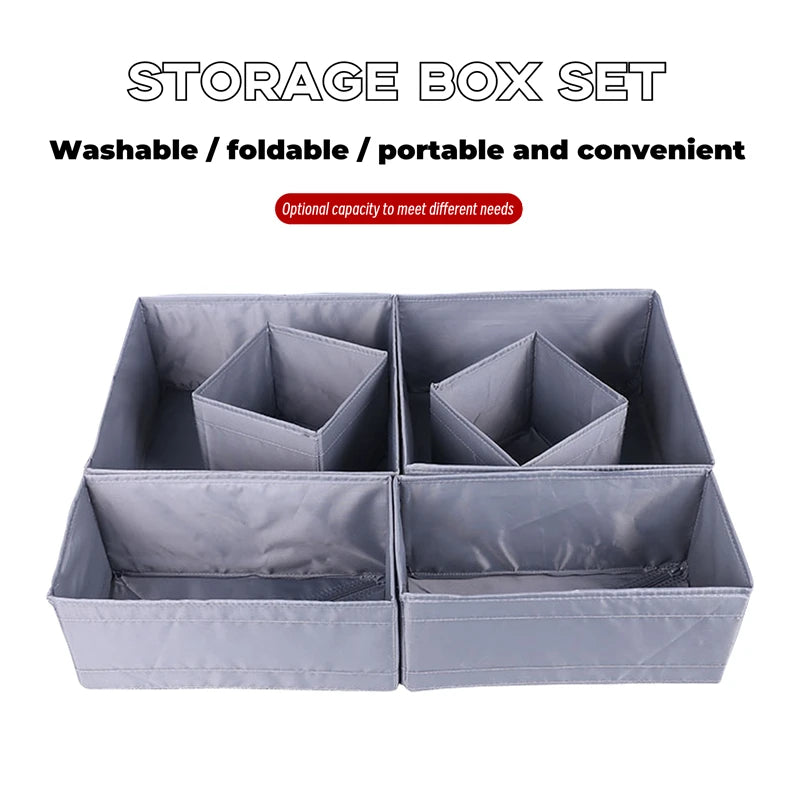 Foldable Underwear Organizer Box - Drawer & Cabinet Dividers for Bras, Socks & Pants, Bedroom Wardrobe, Everstock