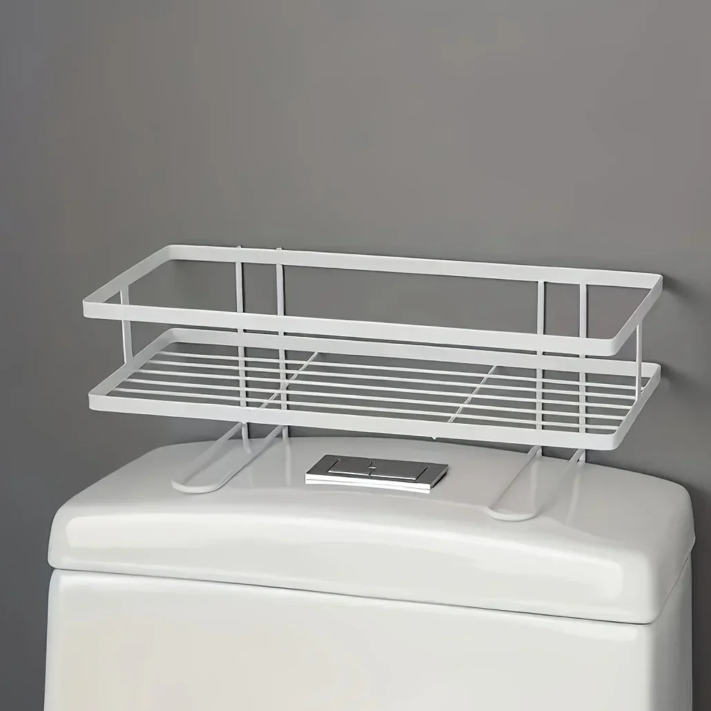 Toilet Tank Storage Rack - Non-Punching Multifunctional Organizer for Bathroom Supplies, Everstock